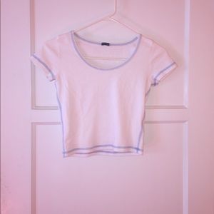 brandy melville blue lace top